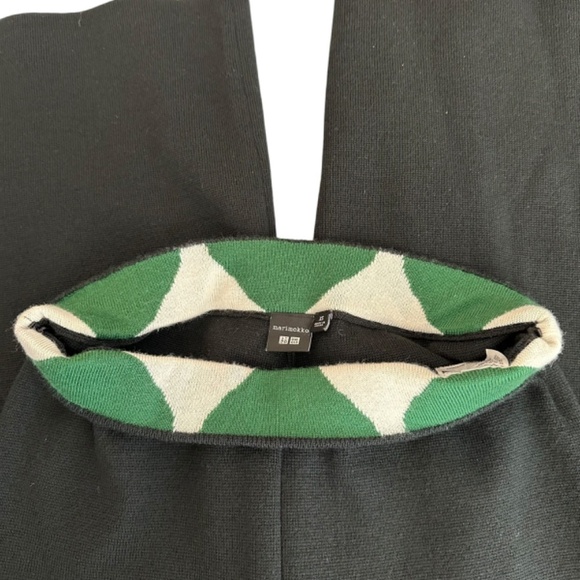 Marimekko Uniqlo High Rise Wide Leg Pants Trousers Wool blend Pull On Crop XS - Picture 9 of 16